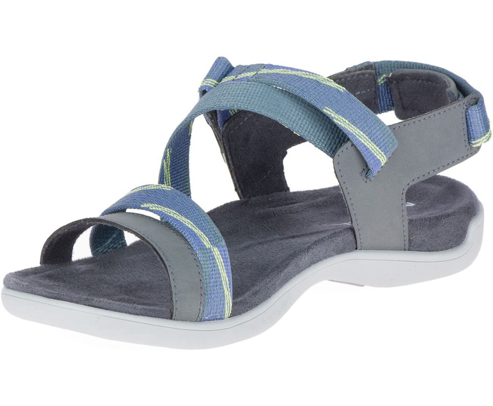 Merrell Sandaler Dame - District Mendi Backstrap - Grå/Blå - CPB986430